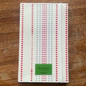 NEW Kate Spade Heart Pinstripe Take Note Large Notebook